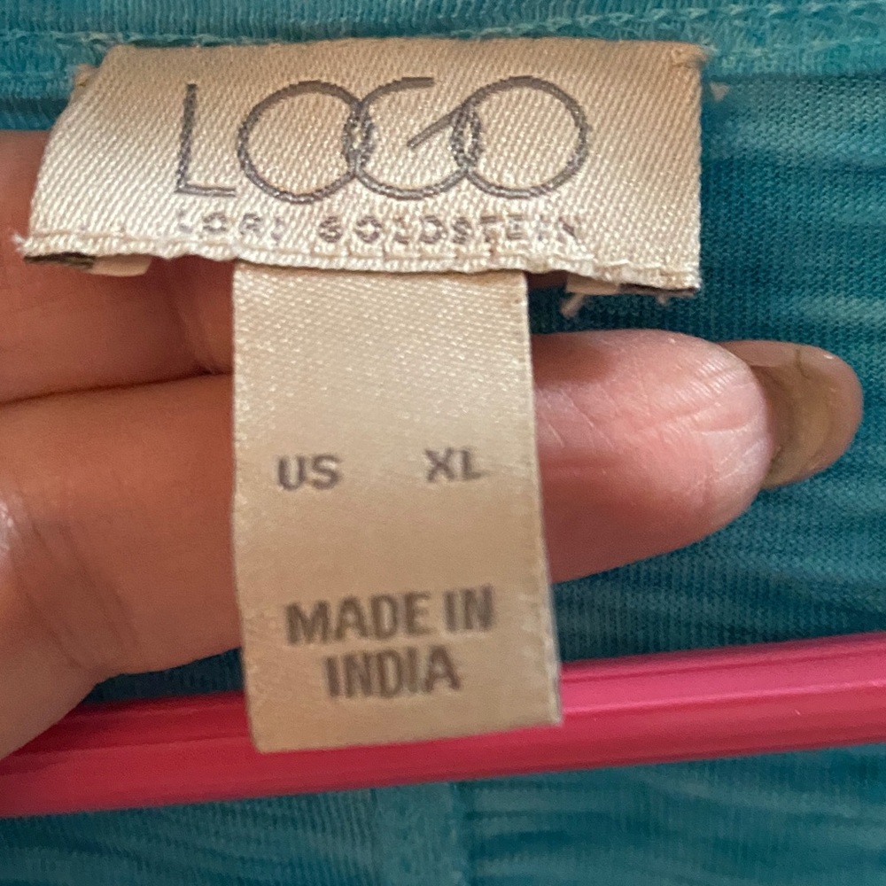 EUC LOGO by Lori Goldstein Vibrant Blue Short Sleeve Top XL - Picture 6 of 7